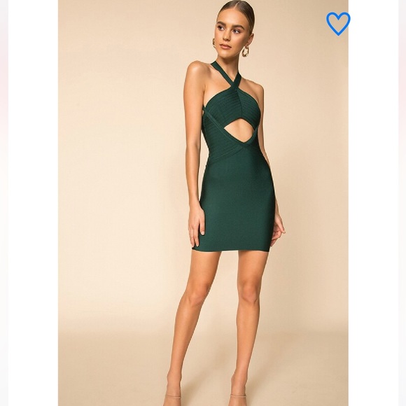 Revolve Superdown Rilie Mini Dress in Forest Green - Picture 3 of 5